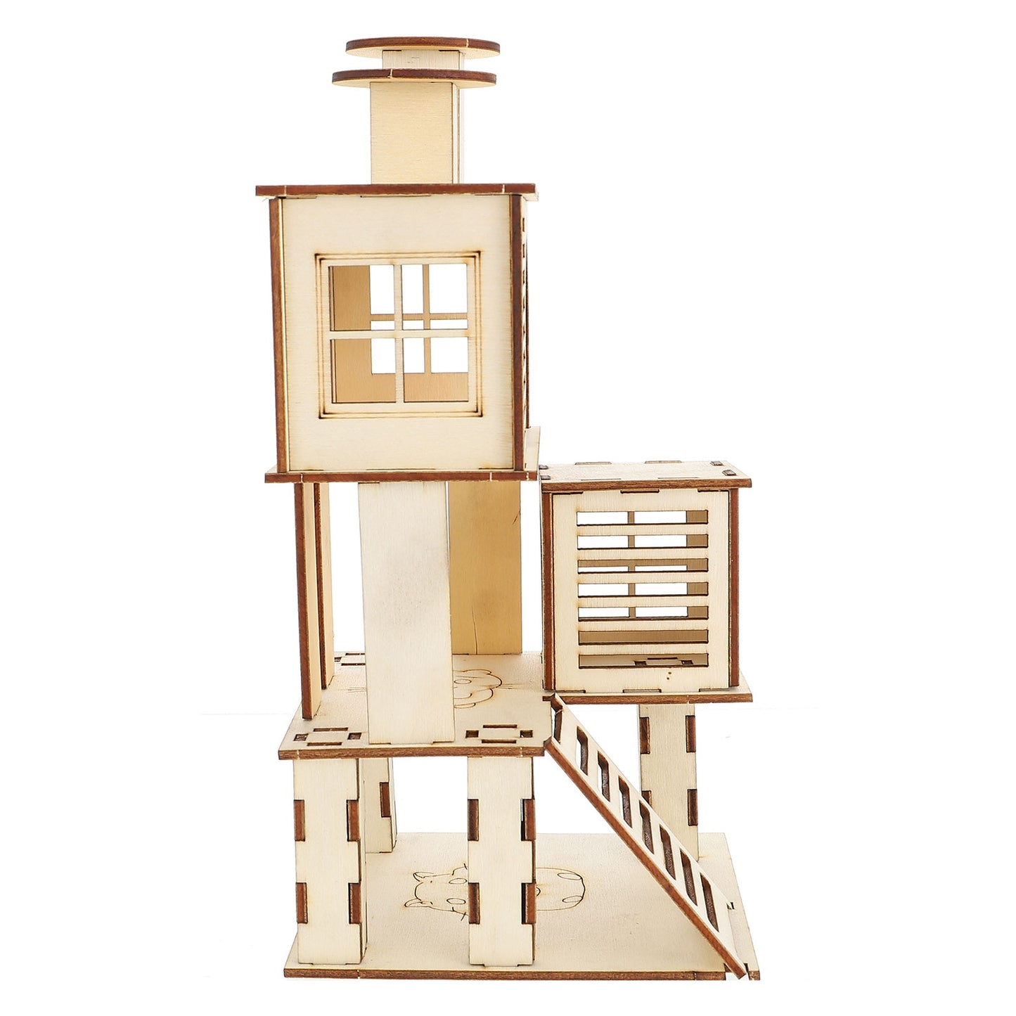 Hamster Ladder Small House Animal Wooden Playground Wood Chinchilla Cage Platform Hideout Accessories Hedgehog Rat Stand Ramp