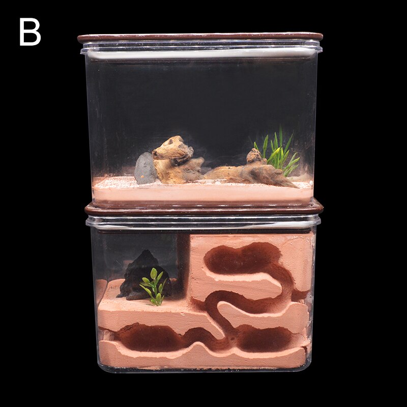 Natural Ecological Ant Farm Gypsum Ant Nest Landscaping Plaster Concrete Ant House Castle Workshop Pet Anthill 13*8.5*21cm