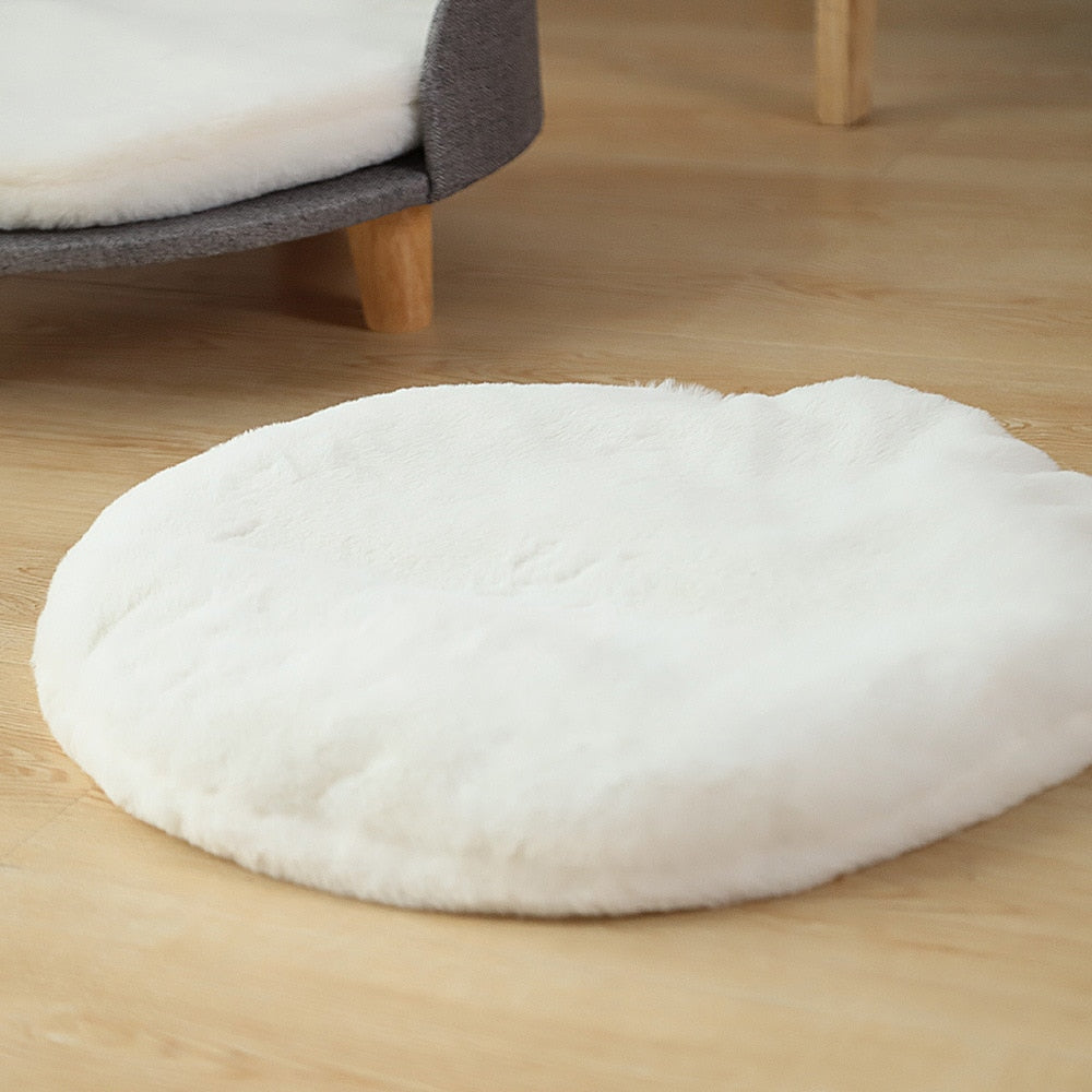 Pets Cat Dog Bed Soft For Warm Lambswool Wood Legs Beds Pet Cats House Nest Puppy Sleeping Comfortable Kennel Washable