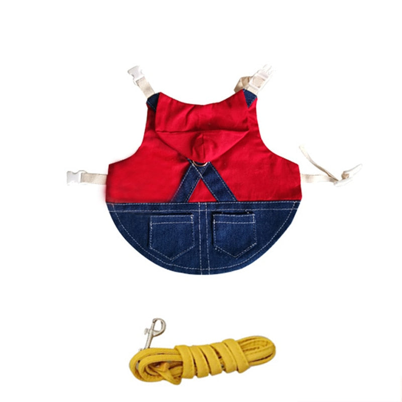 Cute Bunny Pet Vest Accessories Outdoor Leash Rabbit Clothes Harness Strap Leash for Rabbit Dress Clothes Harness for Rabbit