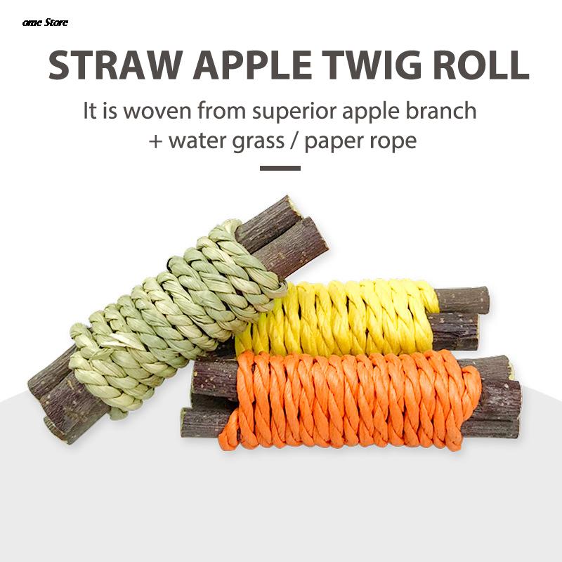 Rabbit Toys Chinchilla Toy Pet Teeth Grinding Toys For Rabbits Hamster Grasses Chew Toy Hanging Cookie Rabbit Accessories