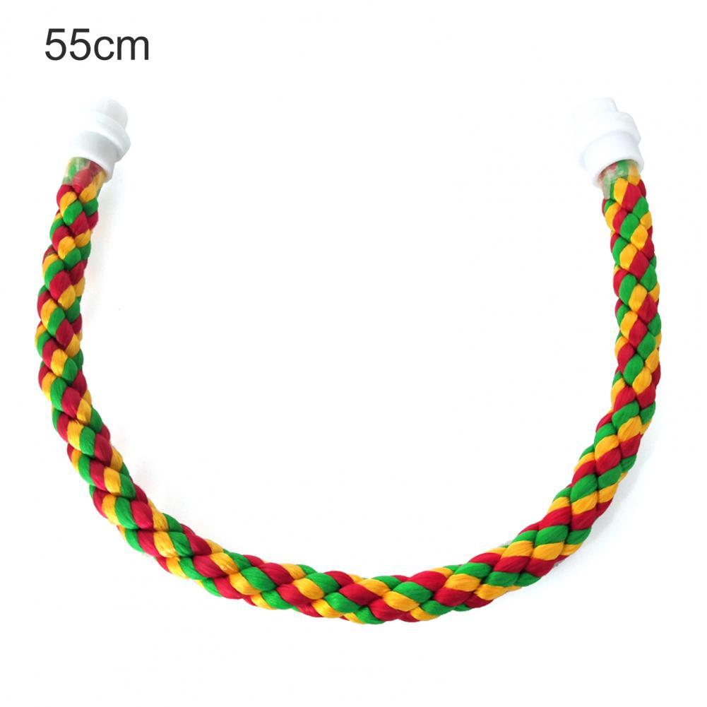 Bird Bite Toy Multi-color Parrot Standing Woven Rope Toy Bird Chew Toy Bendable Pet Parrot Standing Perches For Parakeet