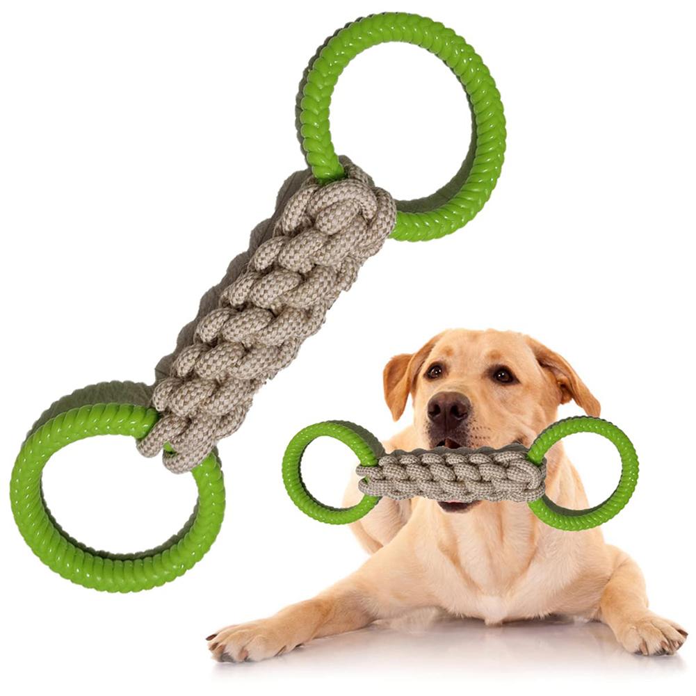 Pet Cotton Rope Toy For Aggressive Chewers Indestructible Bite-resistant Tug Of War Toy For Medium Large Dogs