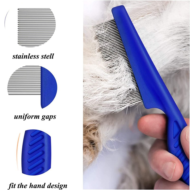 4Pcs Rabbit Grooming Kit with Tear Stain Remover Combs Pet Nail Clipper Double-Sided Shampoo Bath Brush Hamster Rabbit Supplies