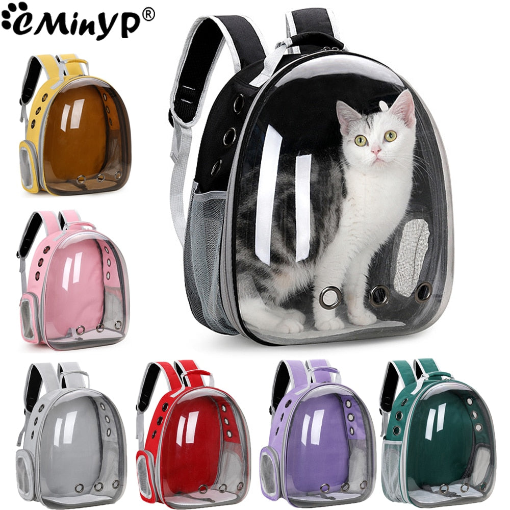 18Colors Carrier for Cat Puppy Breathable Portable Pet Bag Stroller Carrying Backpack Transparent Space Backpack Travel Products