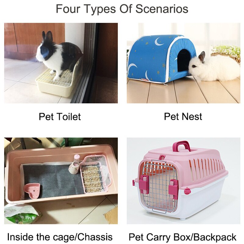 Pet Training Urine Pads Rabbit Cage Mat Dog Diaper Disposable Cleaning Supplies Quick Dry Absorbent Pad For Small Animals Bunny