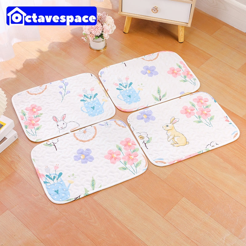 Pet Cute Multi-pattern Cage Mat Rabbit Rest Pad Guinea Pig Floor Mat Cat Non-slip Re-washable Pad Small Animal Summer Supplies