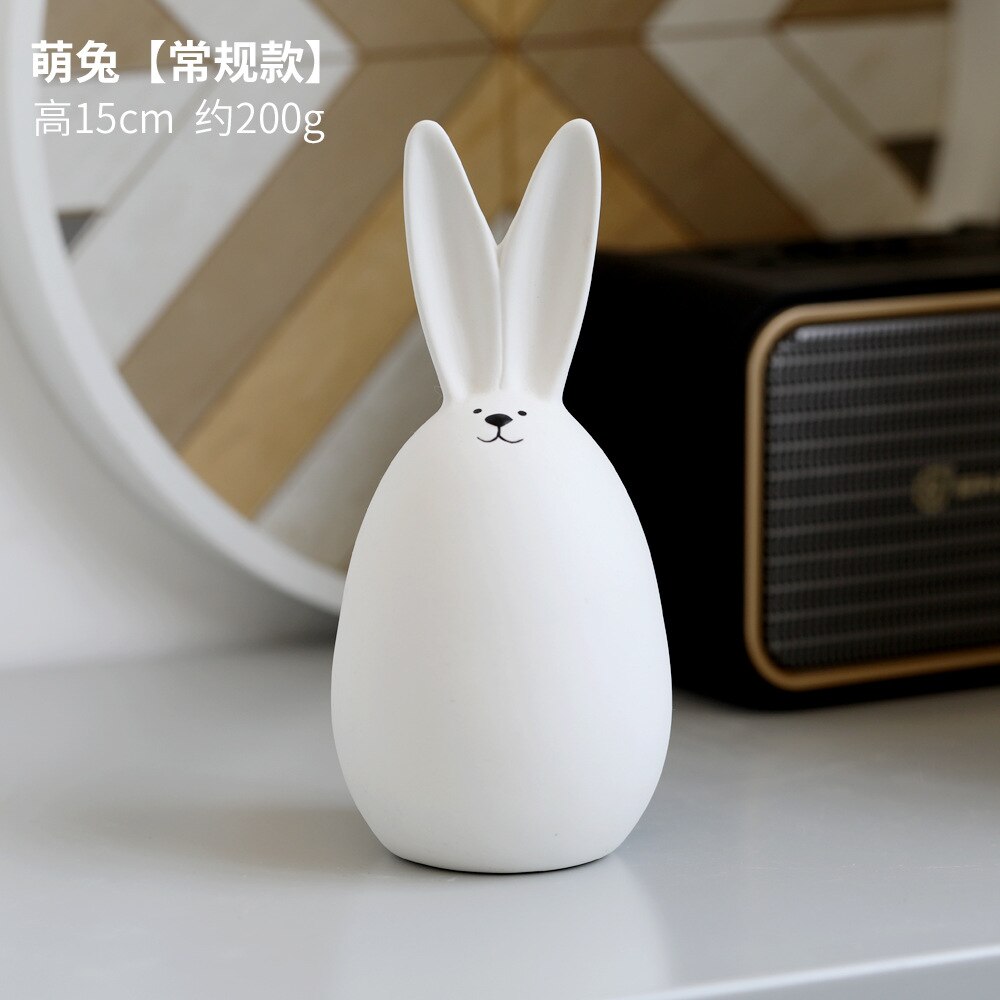 Decoration Ceramic White Rabbit Ins Nordic Simple Modern Cute Home