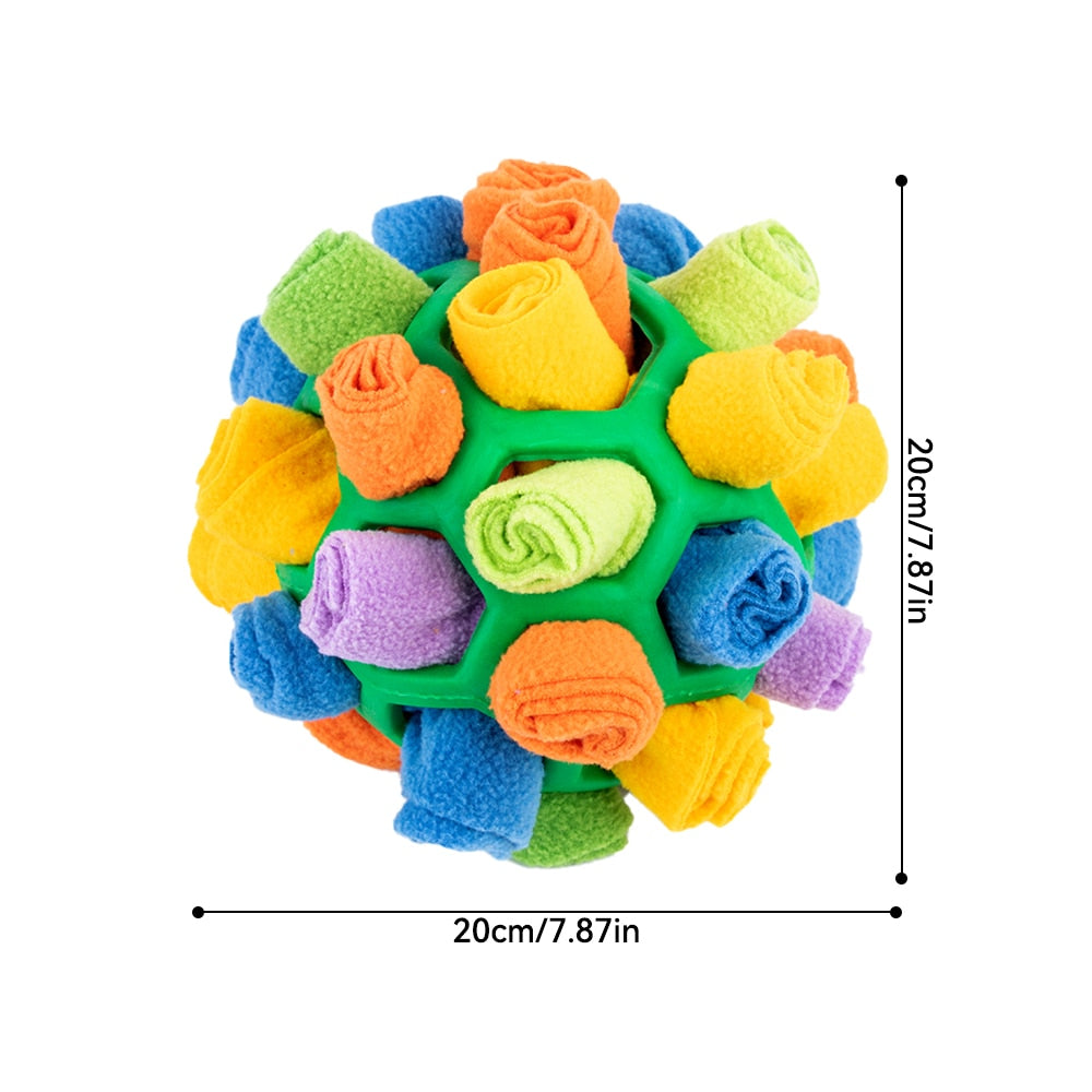 Dog Sniffing Ball Puzzle Interactive Toy Portable Pet Snuffle Ball Encourage Training Educational Pet Slow Feeder Dispensing Toy