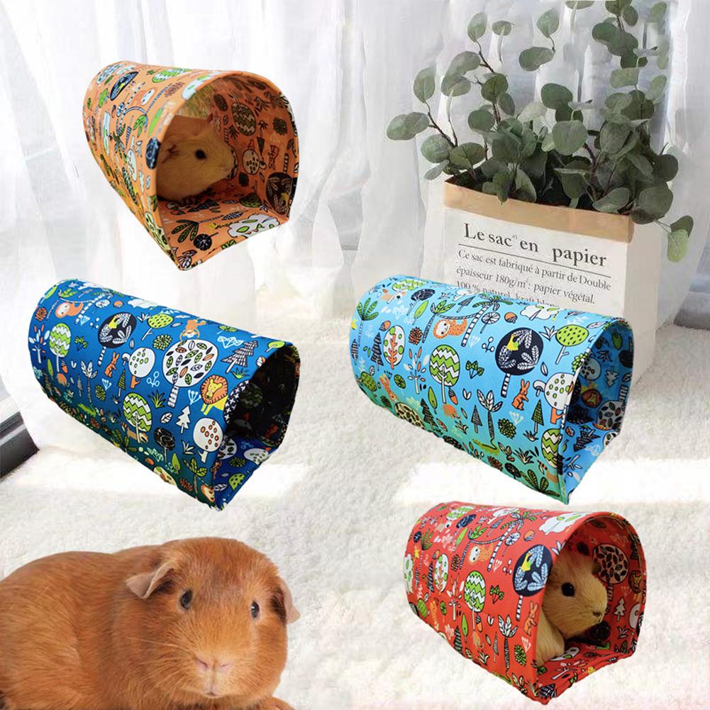 Hamster Play Tubes Forest Pattern Hideout Tunnel Toy Pet Supplies For Guinea Pig Rabbit Hedgehogs Chinchillas