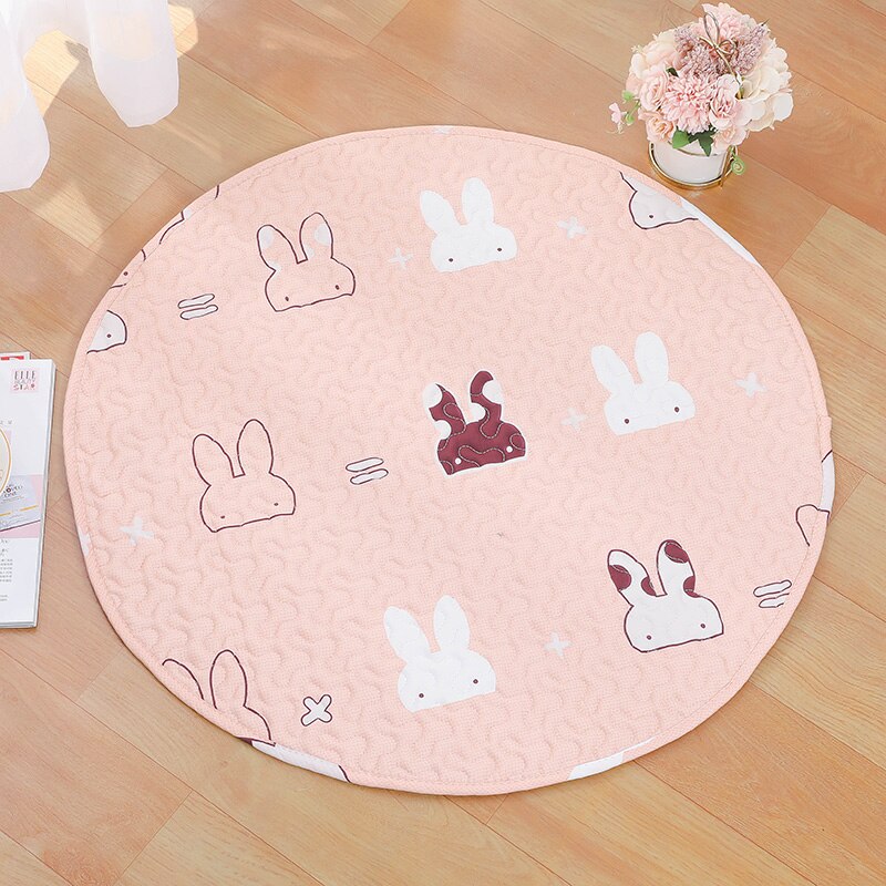 Rabbit Round Floor Mat Pet Tent Round Pad Sleeping Blanket Indoor Bunny Cage Lying Mat Kitten Puppy Play Mat Guinea Pig Pet Item
