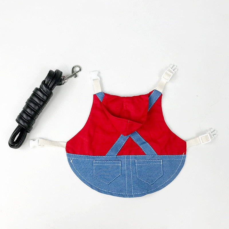 Cute Bunny Pet Vest Accessories Outdoor Leash Rabbit Clothes Harness Strap Leash for Rabbit Dress Clothes Harness for Rabbit