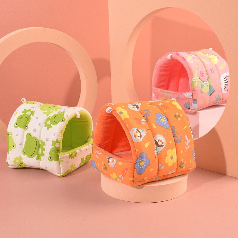Mini Soft Animal Hammock Nest Ferret Rabbit Guinea Pig Rat Hamster Mice Bed Toy Warmer Cushion House Cave Pets Supplies