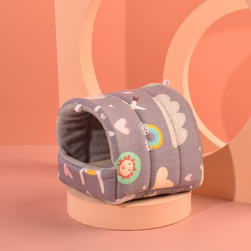 Mini Soft Animal Hammock Nest Ferret Rabbit Guinea Pig Rat Hamster Mice Bed Toy Warmer Cushion House Cave Pets Supplies