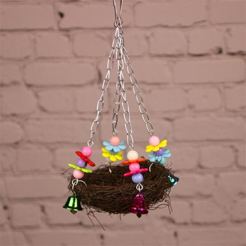 Natural Coconut Shell Bird Cages Parrot House Nesting House Cage With Hanging Lanyard For Small Pet Parakeets Finches Sparrows