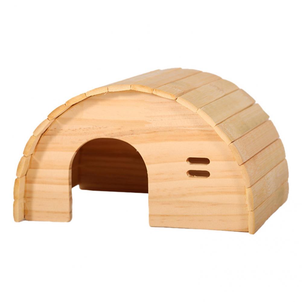 Ornamental Natural Wood Bite Resistant Chinchilla Hideout Hut Pet Chew Toy Pet Supplies Hamster House Guinea-pig Nest