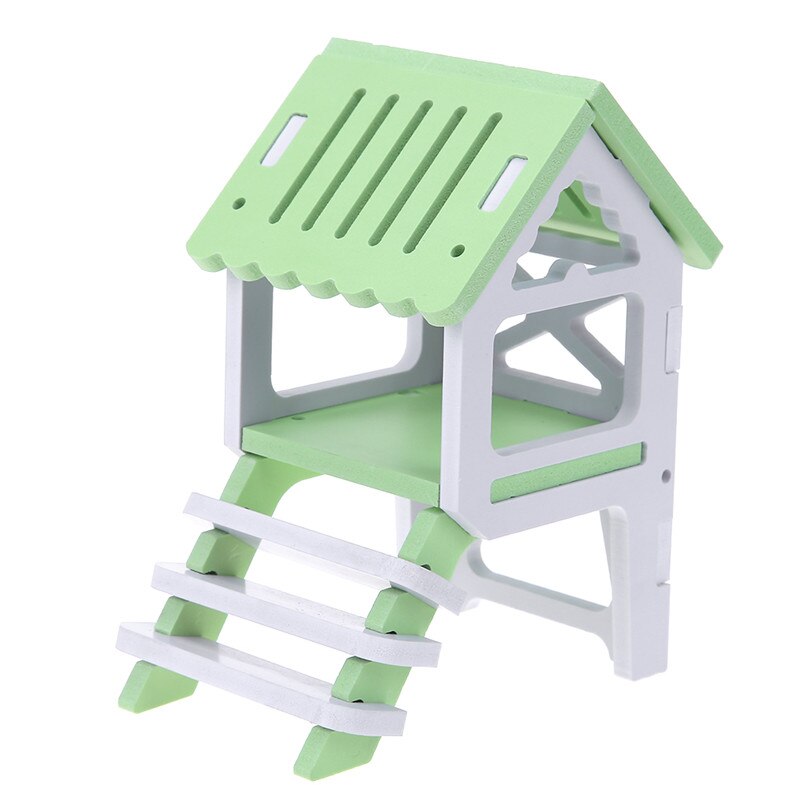 Luxurious Hamster House Swing Toy Slide Hamsters Nest Loft Bed Cage Nest Type Hedgehog Pet Castle Climbing Toys Small Pet House