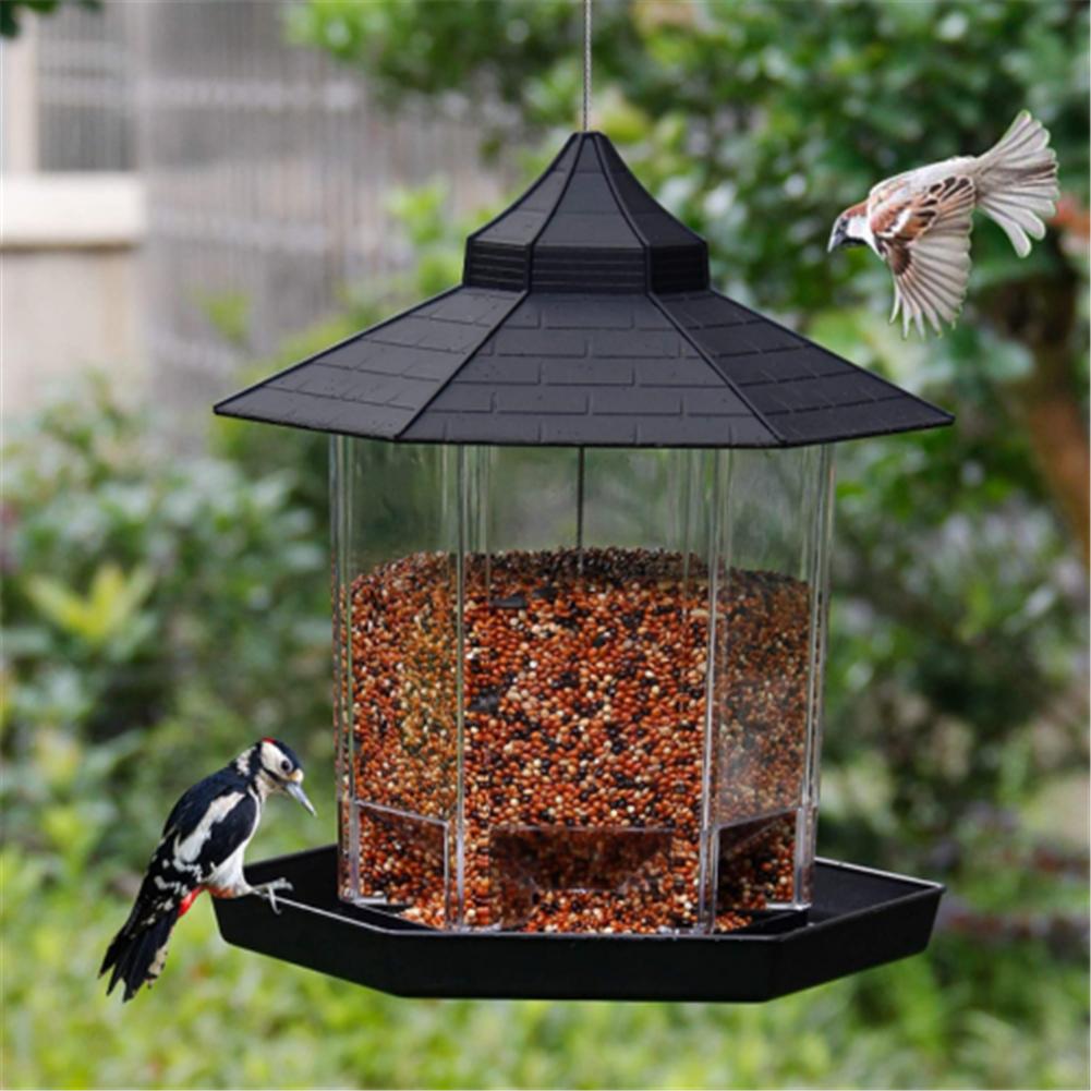 Wild Bird Feeder Outside Anti Squirrel Hanging Bird Feeder For Garden Patio Outdoor Decoration