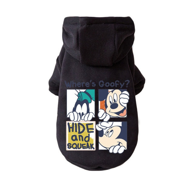 Disney Mickey Mouse cartoon Pet Dog Coat Pet Clothes Outdoor Dog Jacket Clothes Hoodie The Dog Face Breathable Small Medium Dog