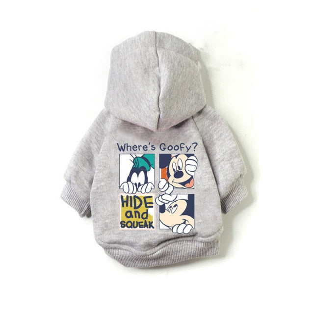Disney Mickey Mouse cartoon Pet Dog Coat Pet Clothes Outdoor Dog Jacket Clothes Hoodie The Dog Face Breathable Small Medium Dog