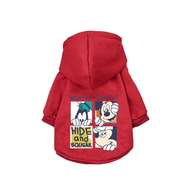 Disney Mickey Mouse cartoon Pet Dog Coat Pet Clothes Outdoor Dog Jacket Clothes Hoodie The Dog Face Breathable Small Medium Dog
