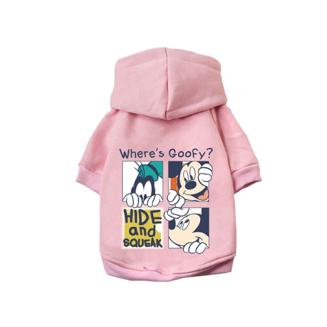 Disney Mickey Mouse cartoon Pet Dog Coat Pet Clothes Outdoor Dog Jacket Clothes Hoodie The Dog Face Breathable Small Medium Dog