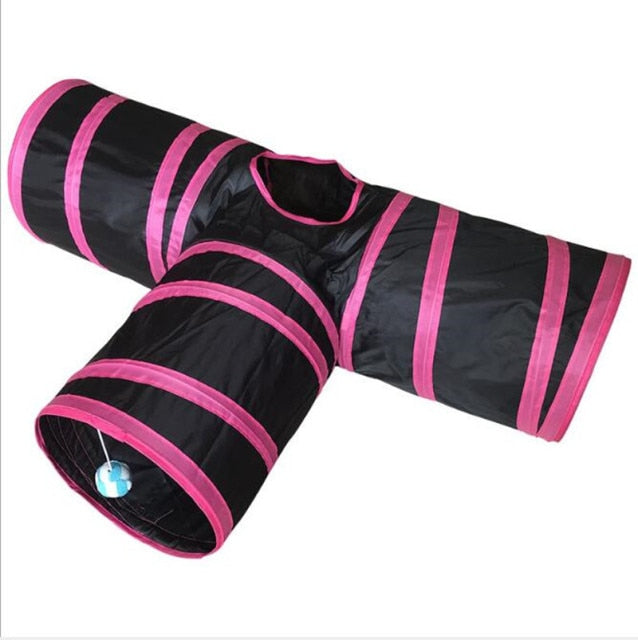 Indoor 2/3/4 5-way Collapsible Cat Tunnel Tube Kitty Tunnel Bored Cat Pet Toys Peek Hole Toy Cat Puppy Kitty Kitten Rabbit