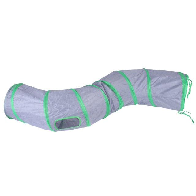 Indoor 2/3/4 5-way Collapsible Cat Tunnel Tube Kitty Tunnel Bored Cat Pet Toys Peek Hole Toy Cat Puppy Kitty Kitten Rabbit