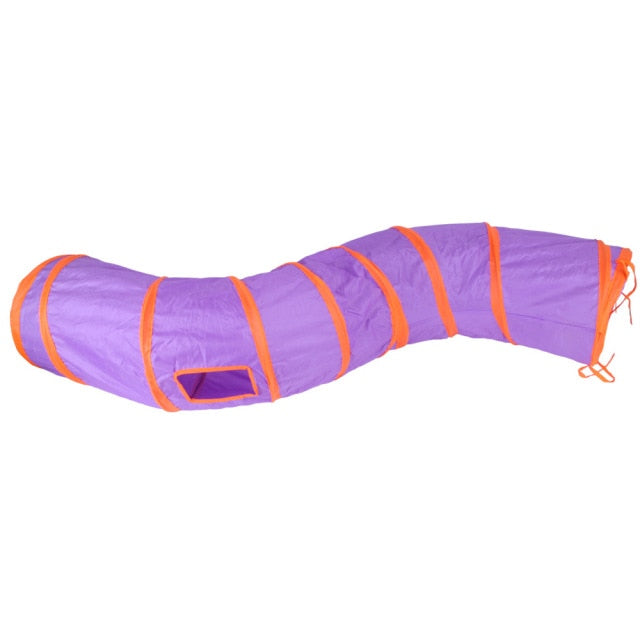 Indoor 2/3/4 5-way Collapsible Cat Tunnel Tube Kitty Tunnel Bored Cat Pet Toys Peek Hole Toy Cat Puppy Kitty Kitten Rabbit