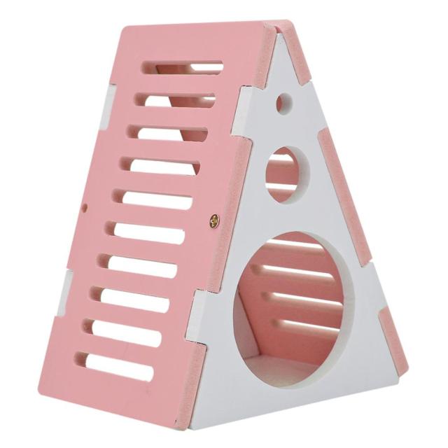 Soft Guinea Pig House Bed Cage for Hamster Pet Hamster House with Ladder Rabbit Nest Log Cabin Animal Sleeping Supply Pet Produt