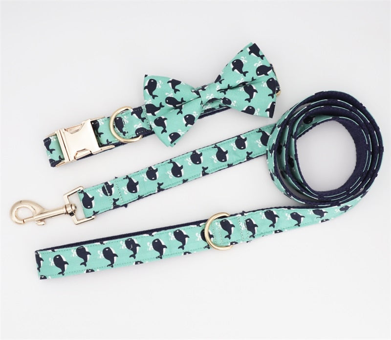 Dog Collar Bow Tie with Metal Buckle