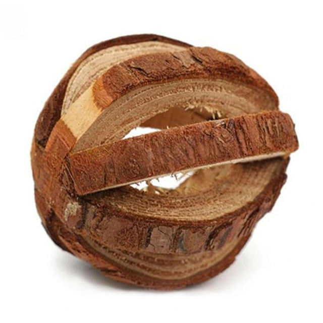 Cute Natural Wooden Rabbits Hamster Toys Pine Dumbells Unicycle Bell Roller Toys for Guinea Pigs Rat Small Pet Molars Supplies