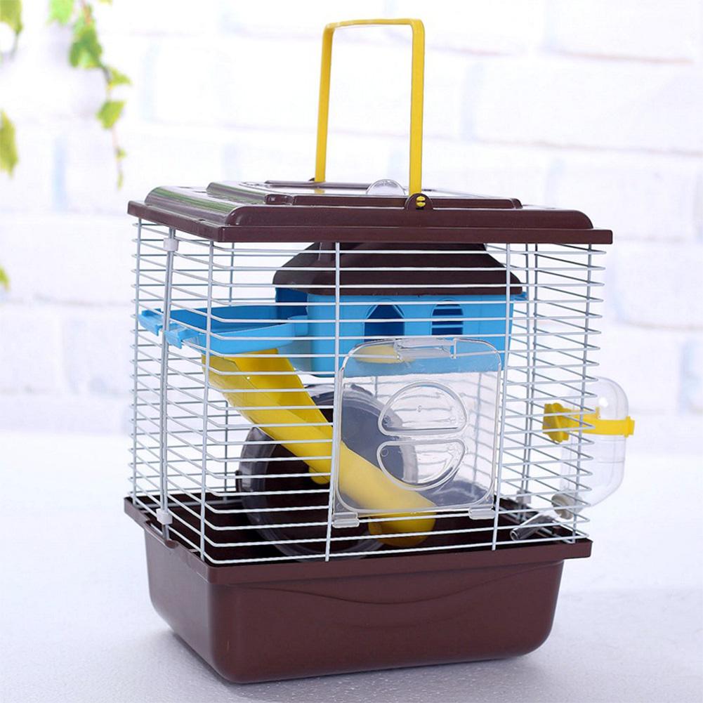 Pet Cage Hamster Cottage Double Layer House With Transparent Skylight Double Layer House for Hamster Golden Hamster Pet