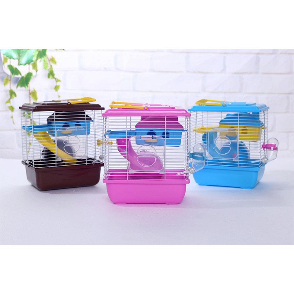 Pet Cage Hamster Cottage Double Layer House With Transparent Skylight Double Layer House for Hamster Golden Hamster Pet