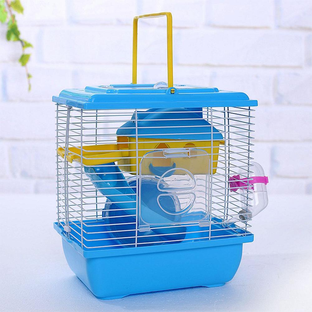 Pet Cage Hamster Cottage Double Layer House With Transparent Skylight Double Layer House for Hamster Golden Hamster Pet