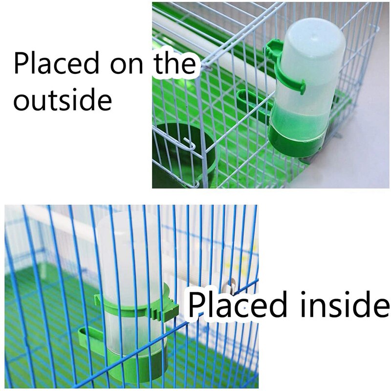 Bird Water Food Feeder Cage Automatic Parrot Drinker With Clip Food Water Dispenser For Parakeets Budgie Cockatiel Lovebirds