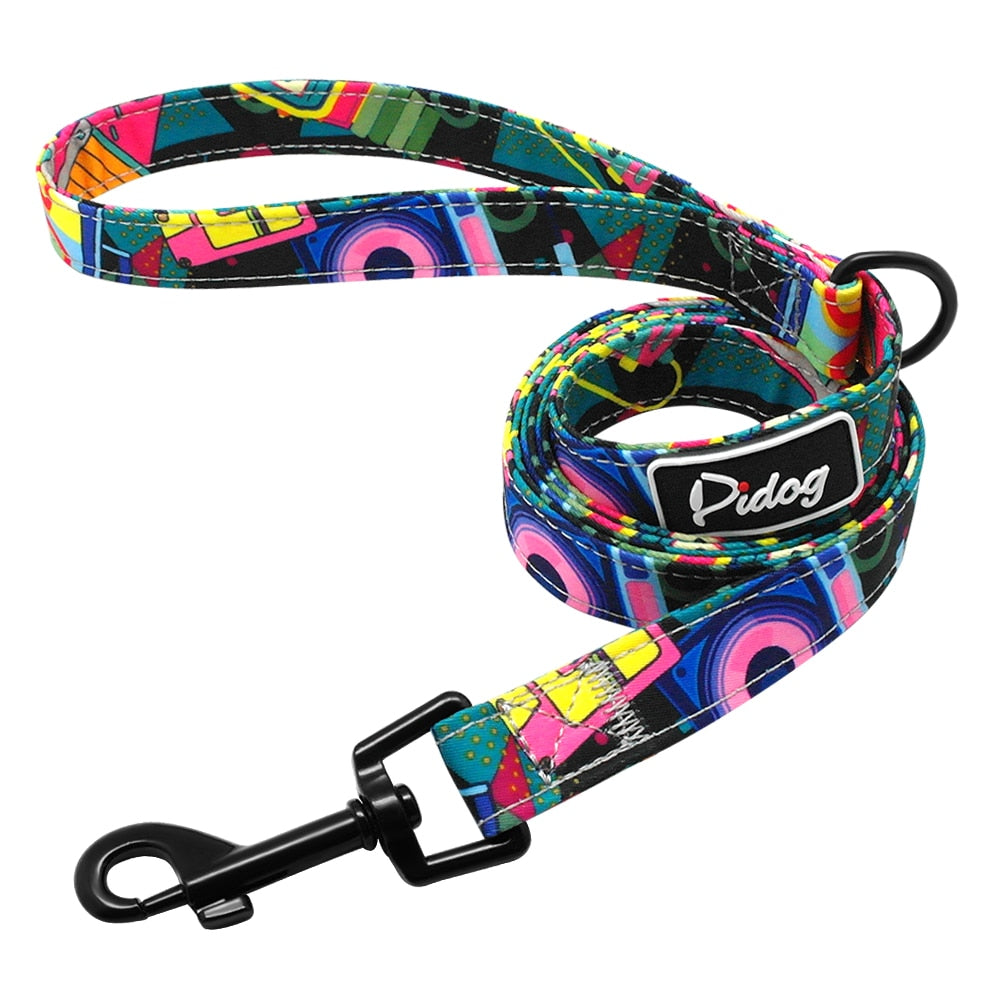 Heavy Duty Dog Leash Rope Nylon Printed Pet Dogs Walking Lead Leashes 120cm For Small Medium Large Dogs Cat Chihuahua Pitbull