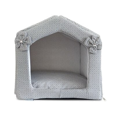 Princess Winter Warm Floral Pet House Fabric Dog Kennel Bed Gray Beige S L Puppy Small Medium Animal Cat Home With Cushion Goods