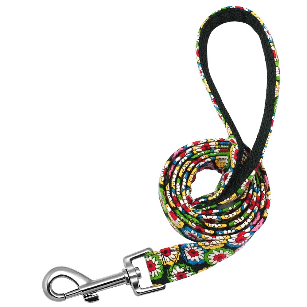 Heavy Duty Dog Leash Rope Nylon Printed Pet Dogs Walking Lead Leashes 120cm For Small Medium Large Dogs Cat Chihuahua Pitbull