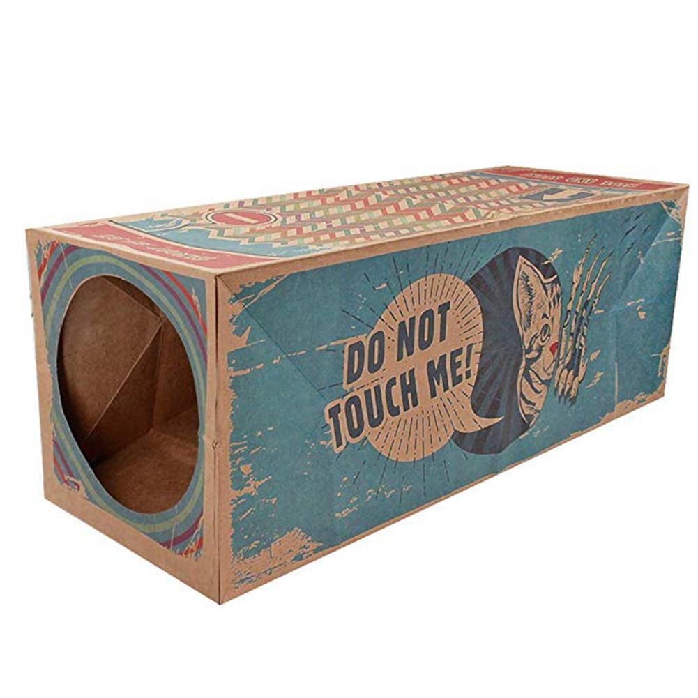 Funny Cat Tunnel Toy Foldable Holes Kitten Kraft Paper Tunnel Cave Hide and Seek Toys for Cats Pet Supplies Interactive Cat Toys