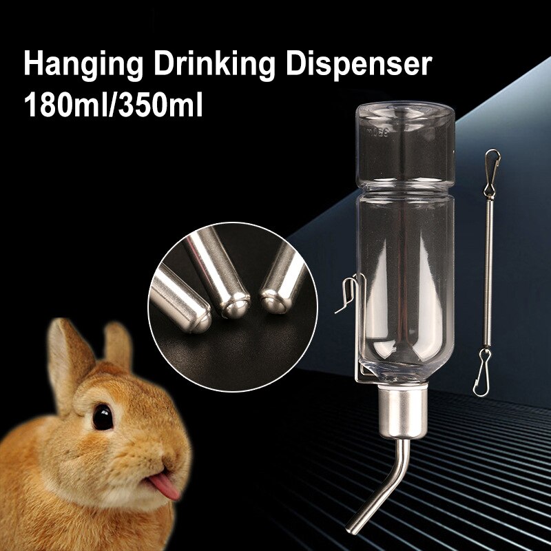 Plastic Hamster Drinking Bottle Cage Water Bottle Dispenser For Bunny Guinea Pig Rabbit Squirrel Small Pet Feeder 180ML/350ML