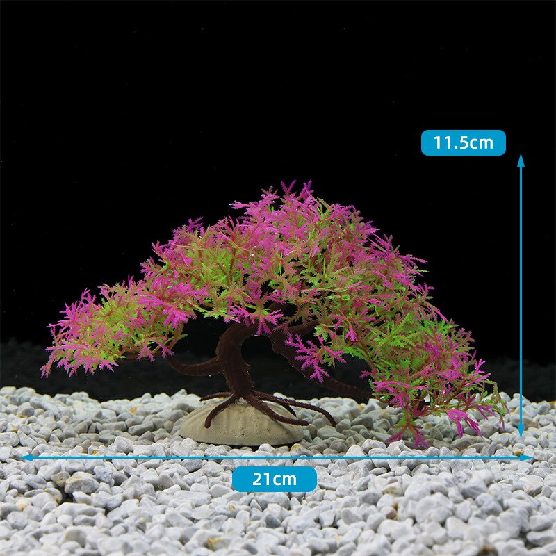 11.5cm Artificial Pine Fake Trees Plants Fish Tank Decorations Landscaping Ornaments Plastic Underwater Bonsai Aquarium Supplies