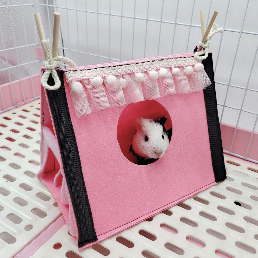 Pet Rabbit Tent House Hideout Hamster Nest Corner Hideaway For Squirrel Gliding Chinchilla Guinea Pig