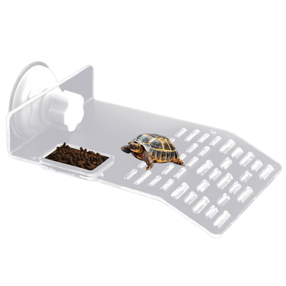 Transparent Turtle Basking Platform With Strong Suction Cups Tortoise Resting Terrace Fish Tank Aquarium Landscape Decoration