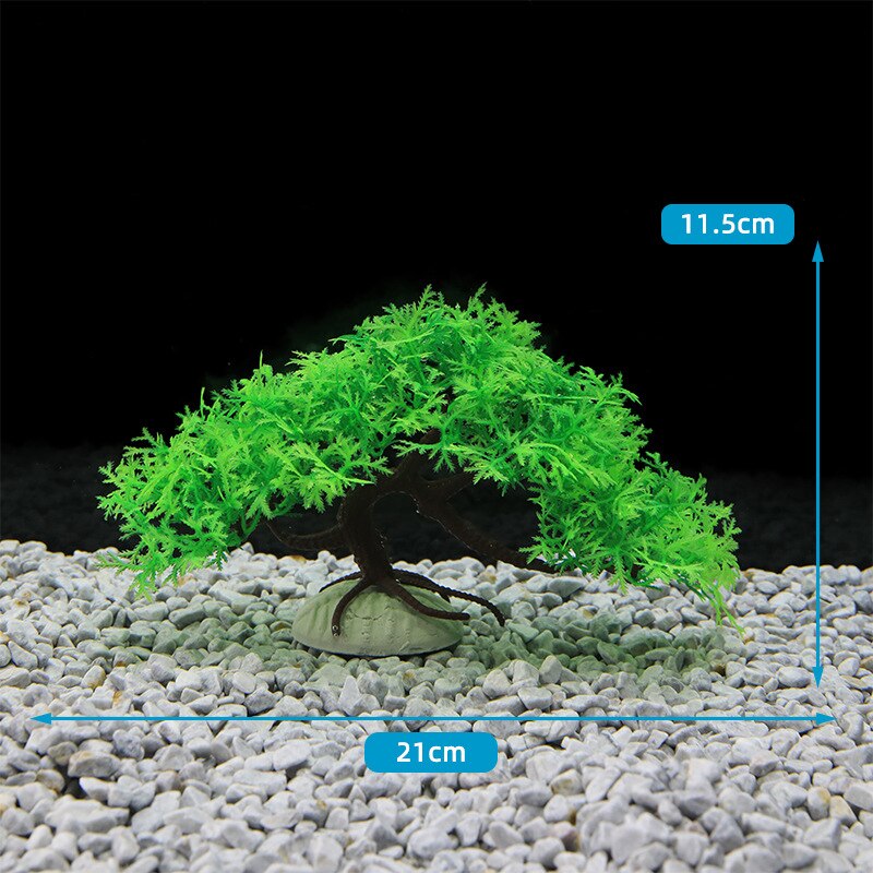 11.5cm Artificial Pine Fake Trees Plants Fish Tank Decorations Landscaping Ornaments Plastic Underwater Bonsai Aquarium Supplies