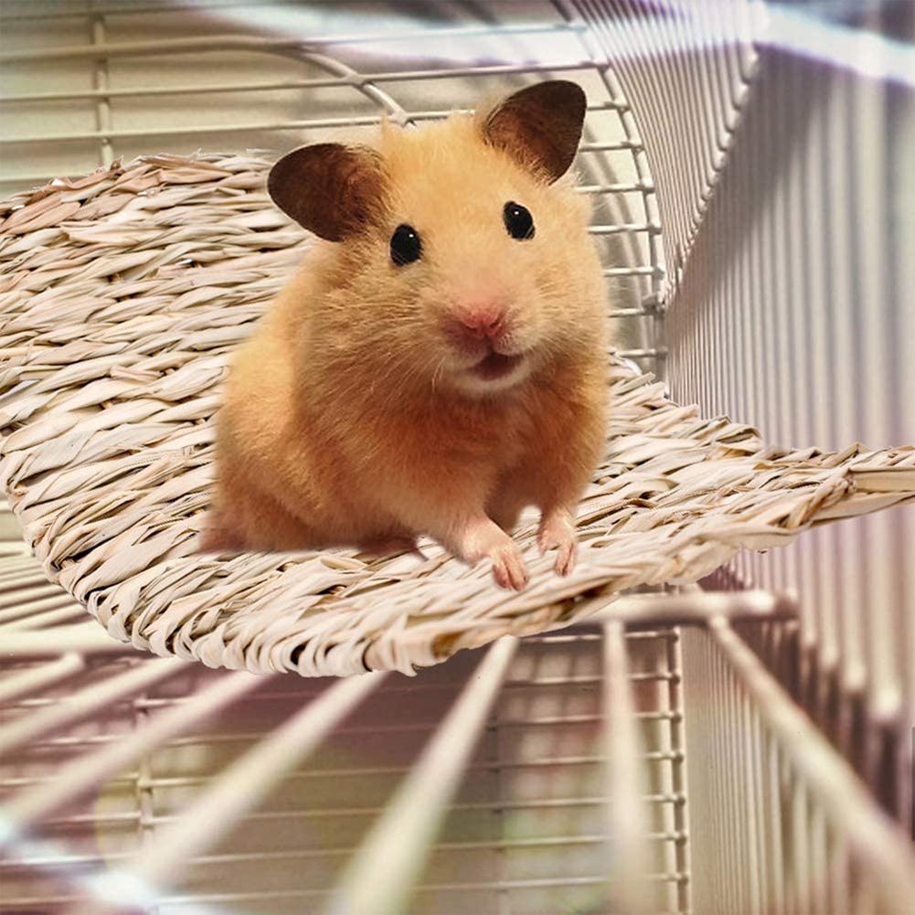 Straw Woven Pet Chew Mat Pad Pet House Cage Accessories For Hamster Rabbit Chinchilla Guinea Pig