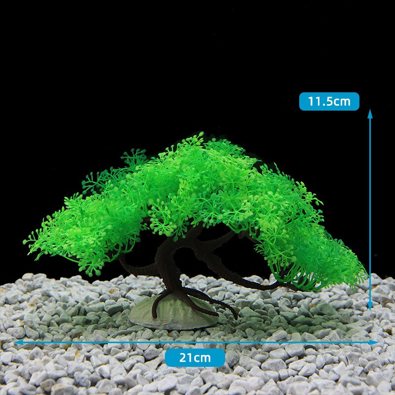 11.5cm Artificial Pine Fake Trees Plants Fish Tank Decorations Landscaping Ornaments Plastic Underwater Bonsai Aquarium Supplies