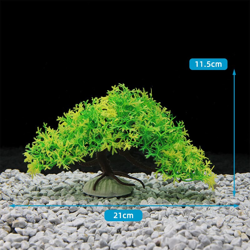 11.5cm Artificial Pine Fake Trees Plants Fish Tank Decorations Landscaping Ornaments Plastic Underwater Bonsai Aquarium Supplies