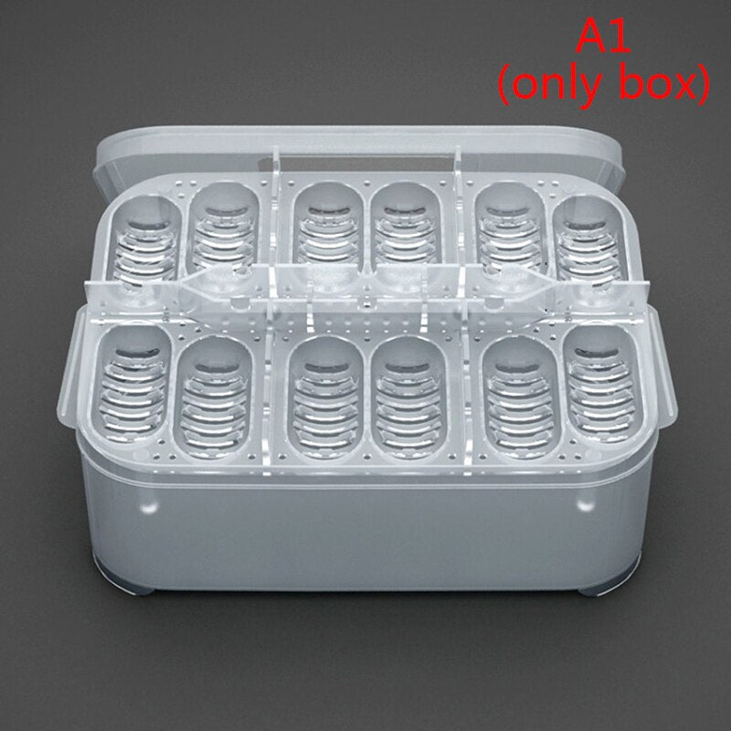 Lizard Terrarium Reptiles Accessories Terrarium Bowls 12 Holes Egg Gecko Snake Incubator Tray Thermometer Incubation Accessories