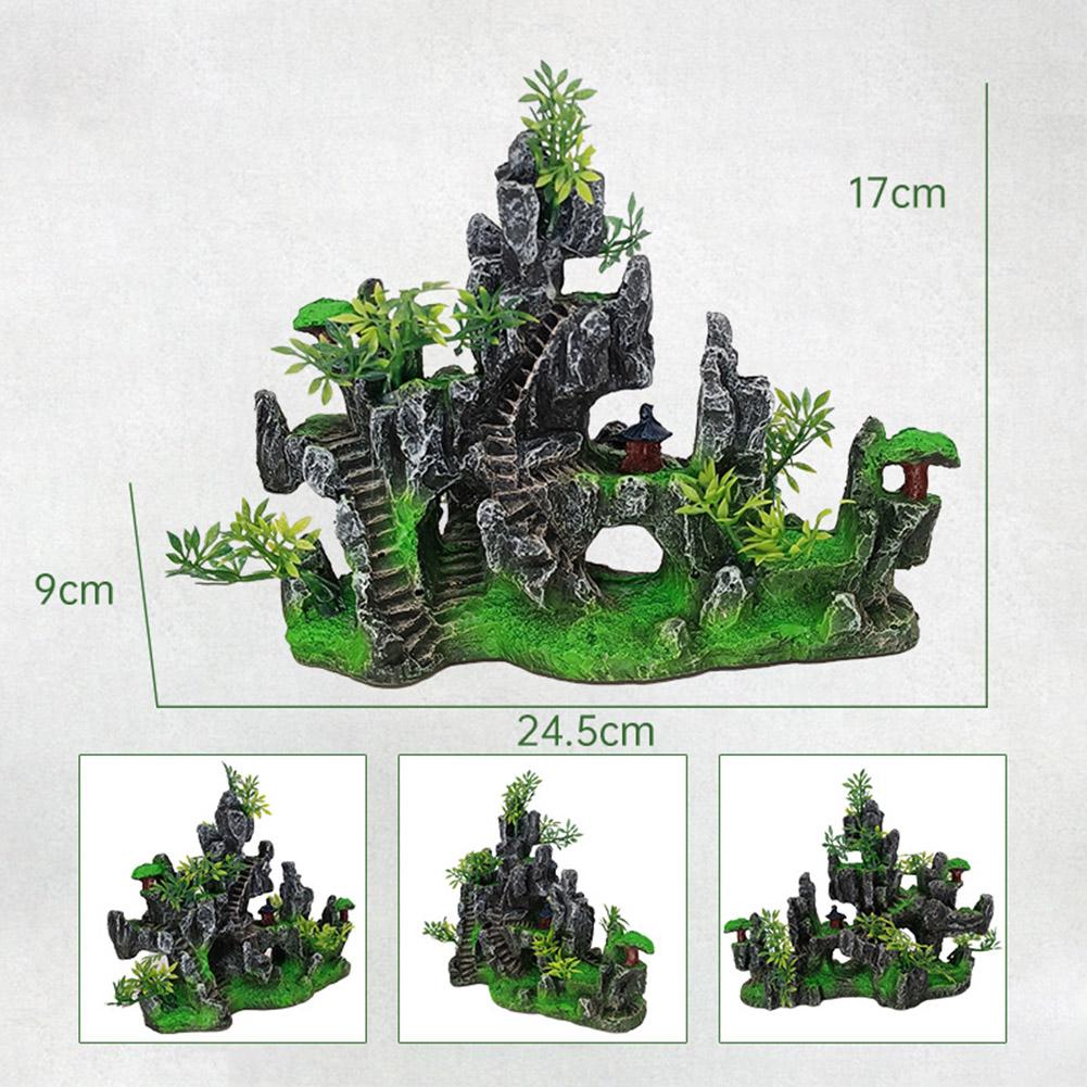 Aquarium Resin Rockery Double-sided Aquarium Landscape Imitation Stone Ornaments For Home Decor